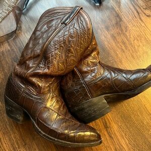 Dan Post American Alligator 8E Exotic Cowboy Boots
